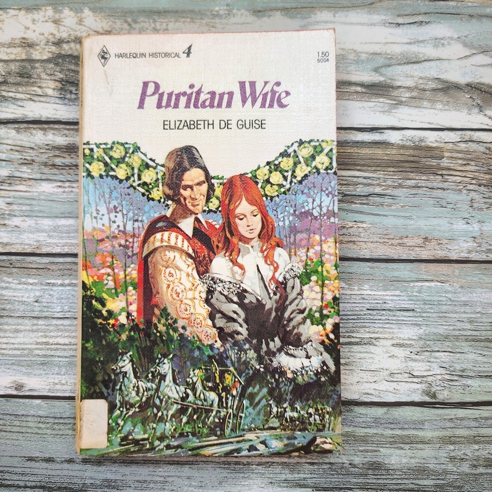 Puritan Wife 1978 Harlequin Historical Romance Elizabeth De Guise Ex-Lib FLAWS‎